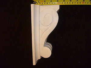 X1 Large Hand Made Scroll  Plaster Corbel 250mm x 146mm x 107mm