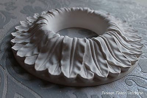 Small Overlay Leaf, Plaster Ceiling Rose  Center "Removed Center" 224 mm / 8.82"