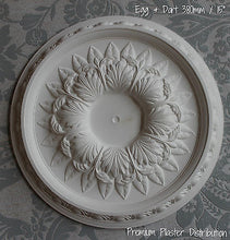 Plaster Ceiling Rose 380 mm / 15" Leaf Center, Detailed Egg & Dart Classic