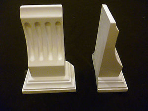 X2 Hand Made Fluted Traditional Victorian Plaster Corbels 270mm x 190mm x 110mm