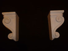 X2 Small Hand Made Scroll  Plaster Corbels 135mm x 80mm x 72mm