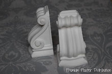 X2 Small Hand Made Scroll  Plaster Corbels 135mm x 80mm x 72mm