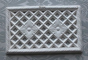 Handcrafted Plaster Ware Medium Air Vent Cover Victorian Design, 350mm X 210mm