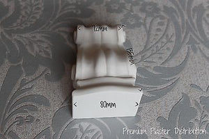 X2 Small Hand Made Scroll  Plaster Corbels 135mm x 80mm x 72mm