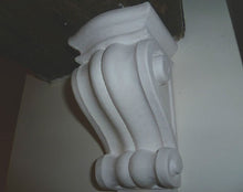 X2 Small Hand Made Scroll  Plaster Corbels 135mm x 80mm x 72mm