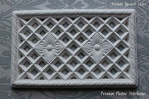 Handcrafted Plaster Ware Medium Air Vent Cover Victorian Design, 350mm X 210mm