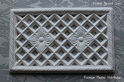 Handcrafted Plaster Ware Medium Air Vent Cover Victorian Design, 350mm X 210mm