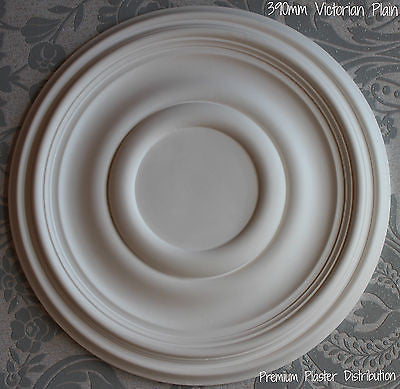 Plaster Ceiling Rose Plain Traditional Victorian Design 390 mm / 15