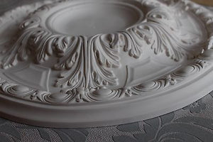 Medium Acanthus Plaster Ceiling Rose  Center 485 mm / 19" Hand Crafted Plasterwa