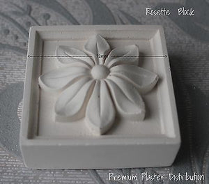 X1 Small Rosette Hand Made Plaster 72mm x 72mm