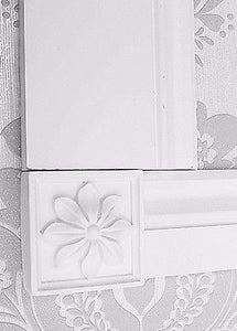 X1 Small Rosette Hand Made Plaster 72mm x 72mm