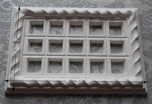 Large Plaster Air Vent Cover Victorian 380mm X 255mm (with insect mesh)