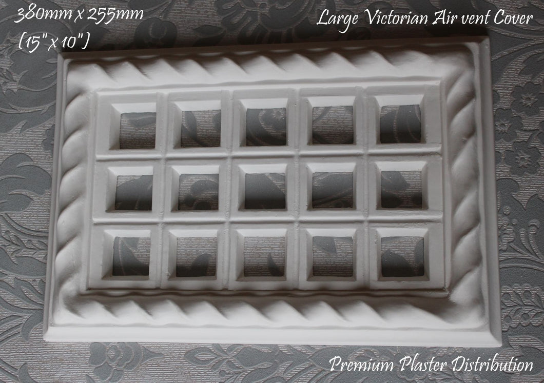 380mm X 255mm Large Plaster Air Vent Cover Victorian Design