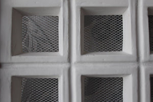 Large Plaster Air Vent Cover Victorian 380mm X 255mm (with insect mesh)