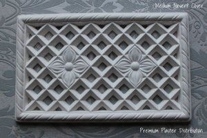 Plaster Med Air Vent Victorian Design, 350mm X 210mm (with insect mesh)