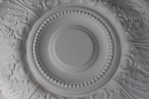 Plaster Ceiling Rose Victorian Floral Leaf 530 mm / 20.86" Hand Made Plasterware